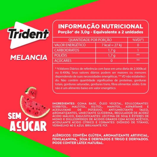 Chiclete Trident Melancia 8g - Imagem em destaque