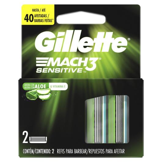 Carga para Aparelho de Barbear Gillette Mach3 Sensitive 2 unidades - Imagem em destaque