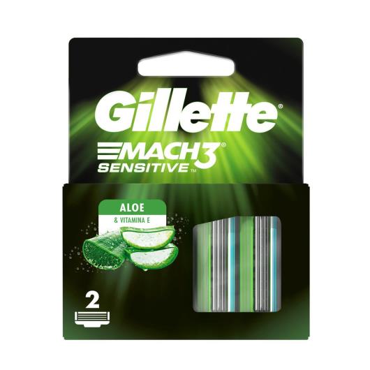 Carga para Aparelho de Barbear Gillette Mach3 Sensitive 2 unidades - Imagem em destaque