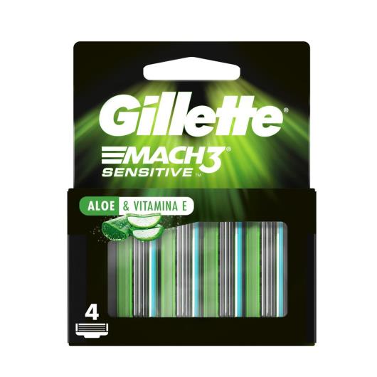 Carga para Aparelho de Barbear Gillette Mach3 Sensitive 4 unidades - Imagem em destaque