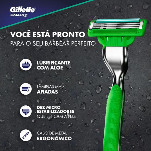 Aparelho de Barbear Gillette Mach3 Sensitive - Imagem em destaque