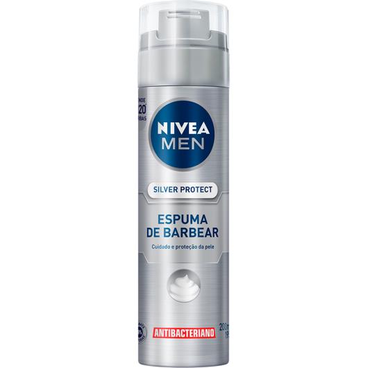 Espuma de Barbear For Men Silver Protect Nivea 200ml - Imagem em destaque