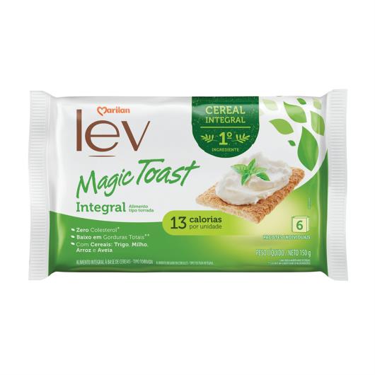 Torrada Integral Marilan Lev Magic Toast Pacote 150g 6 Unidades - Imagem em destaque
