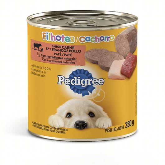 Patê para Cães Filhotes Carne e Frango Pedigree Lata 280g - Imagem em destaque