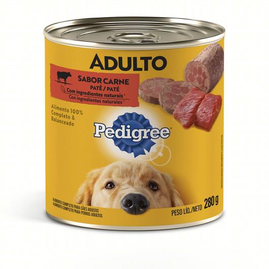 Patê para Cães Adultos Carne Pedigree Lata 280g - Imagem em destaque