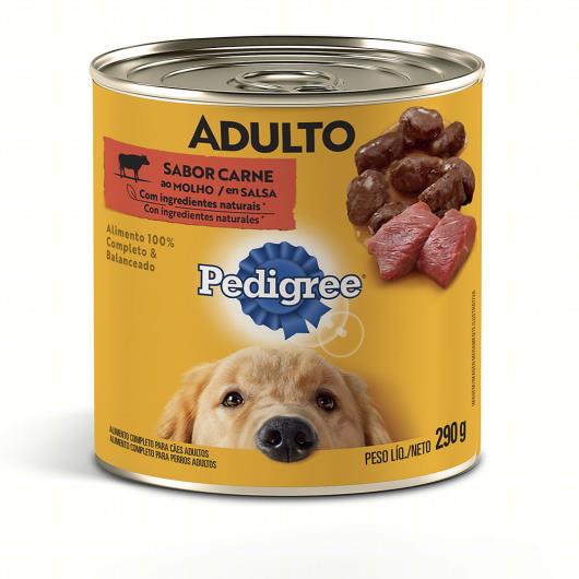 Alimento para Cães Adultos Carne ao Molho Pedigree Lata 290g - Imagem em destaque