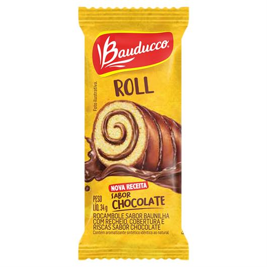 Bolinho Bauducco roll cake chocolate 34g - Imagem em destaque
