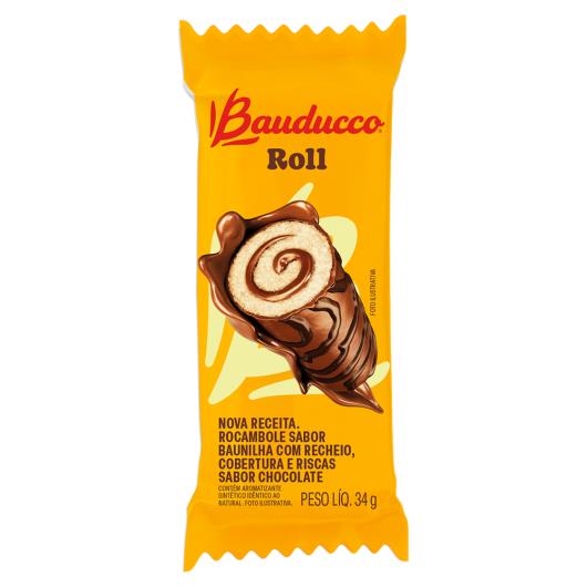 Bolinho Bauducco roll cake chocolate 34g - Imagem em destaque