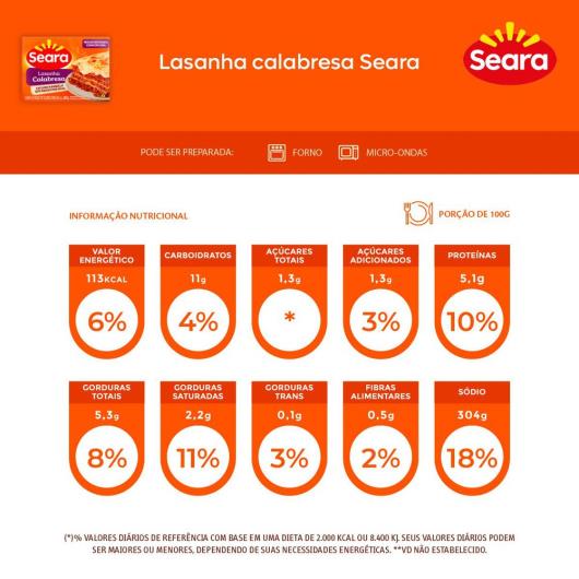 Lasanha de calabresa Seara 600g - Imagem em destaque