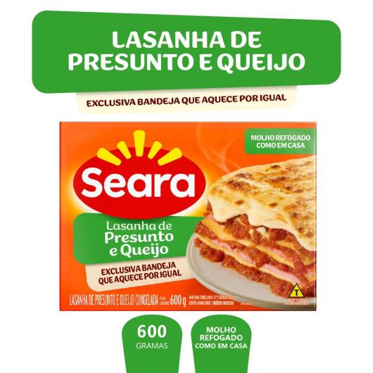 Lasanha Seara presunto e queijo 600g - Imagem em destaque