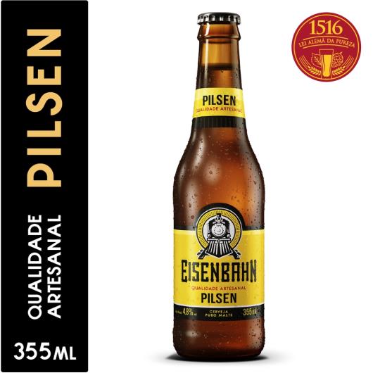 Cerveja Eisenbahn Pilsen Puro Malte Long Neck 355ml - Imagem em destaque