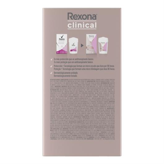 Desodorante Antitranspirante Rexona Feminino Clinical ROSA 48g - Imagem em destaque