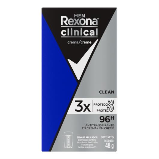 Desodorante Antitranspirante Rexona Men Clinical Clean 48g - Imagem em destaque