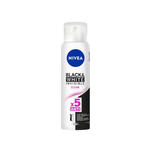 Desodorante Antitranspirante Aerossol Nivea Invisible Black & White Clear 150ml - Imagem em destaque