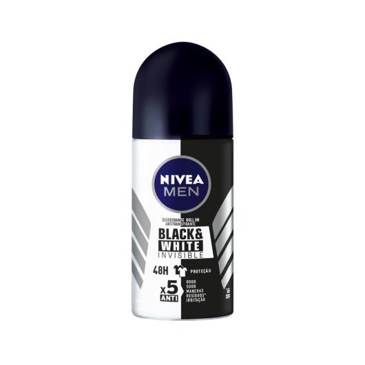 Desodorante Antitranspirante Roll On Nivea Invisible for Black & White 50ml - Imagem em destaque