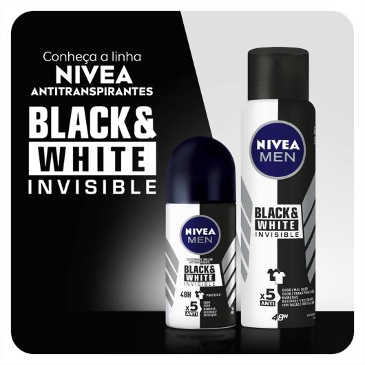 Desodorante Antitranspirante Roll On Nivea Invisible for Black & White 50ml - Imagem em destaque