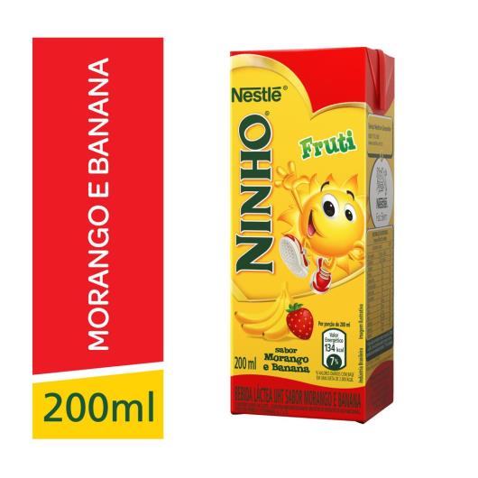 Bebida láctea Ninho fruti solzinho morango com banana 200ml - Imagem em destaque