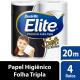 Papel higiênico Elite Dualette premium folha tripla 20 metros 4 unidades - Imagem 1246933.jpg em miniatúra