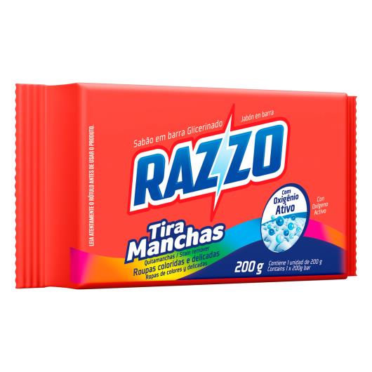 Sabão Barra Glicerinado Tira-Manchas Razzo Pacote 200g - Imagem em destaque