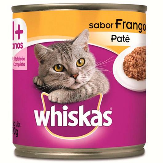 Alimento para gatos Whiskas sabor patê de frango lata 290g - Imagem em destaque