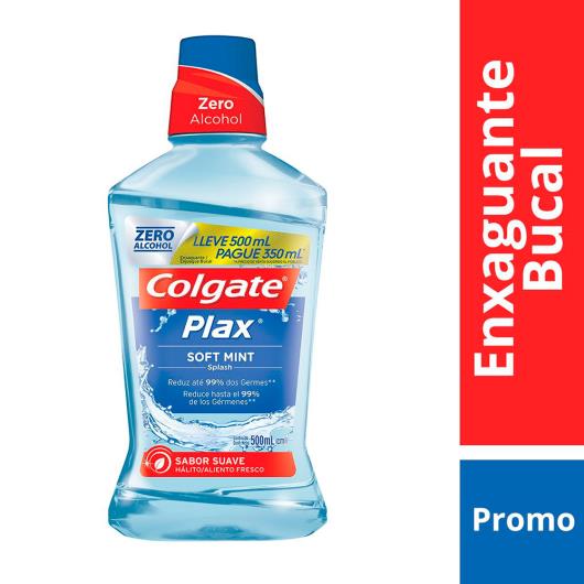 Enxaguante Bucal Colgate Plax Soft Mint 500ml Pague 350ml - Imagem em destaque