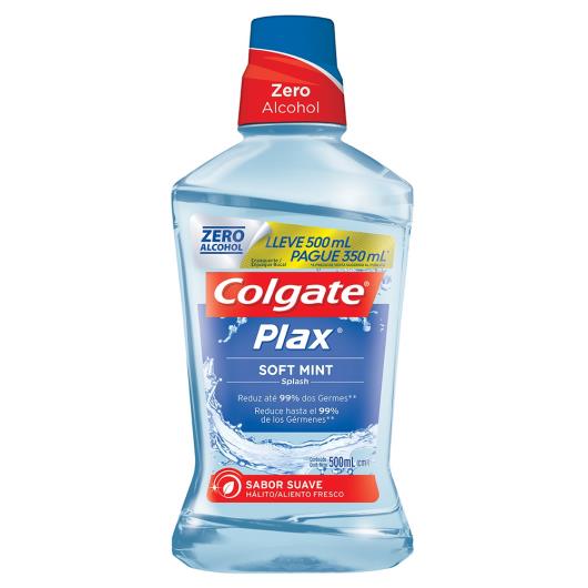 Enxaguante Bucal Colgate Plax Soft Mint 500ml Pague 350ml - Imagem em destaque