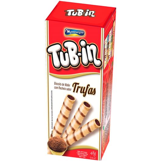 Biscoito Montevérgine tipo tubinho de wafer com recheio de trufas 48g - Imagem em destaque