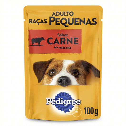 Alimento para Cães Adultos Raças Pequenas Carne ao Molho Pedigree Sachê 100g - Imagem em destaque