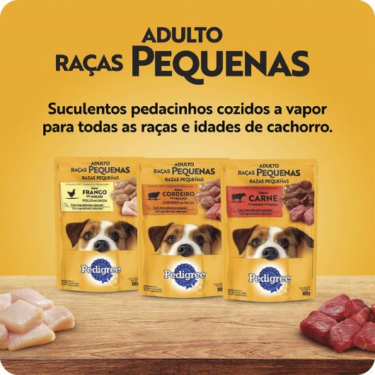 Alimento para Cães Adultos Raças Pequenas Carne ao Molho Pedigree Sachê 100g - Imagem em destaque