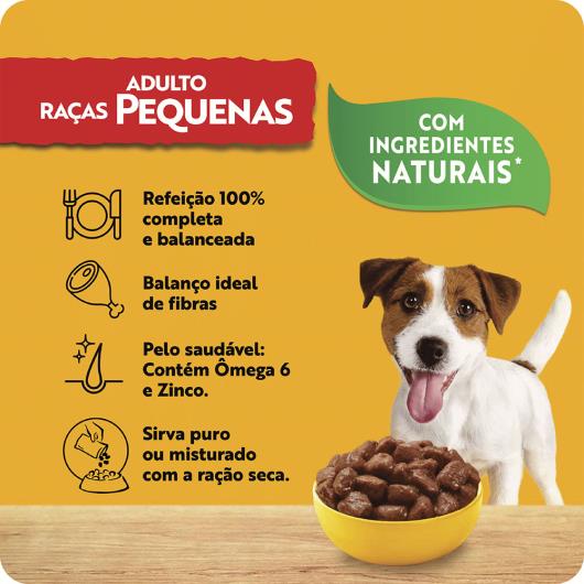 Alimento para Cães Adultos Raças Pequenas Carne ao Molho Pedigree Sachê 100g - Imagem em destaque