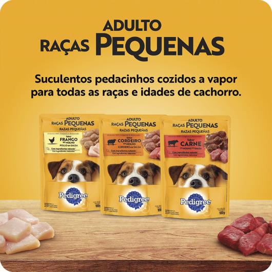 Alimento para Cães Adultos Raças Pequenas Frango ao Molho Pedigree Sachê 100g - Imagem em destaque