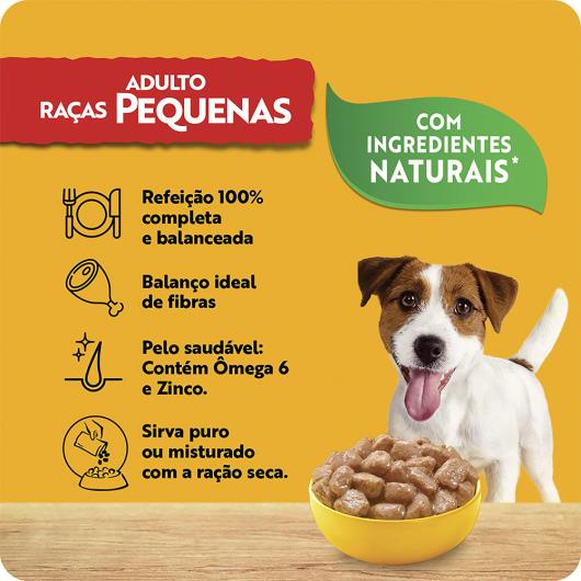 Alimento para Cães Adultos Raças Pequenas Frango ao Molho Pedigree Sachê 100g - Imagem em destaque