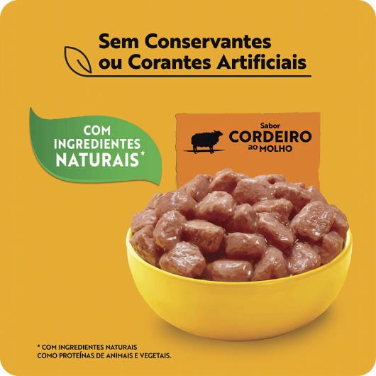 Alimento para Cães Adultos Raças Pequenas Cordeiro ao Molho Pedigree Sachê 100g - Imagem em destaque