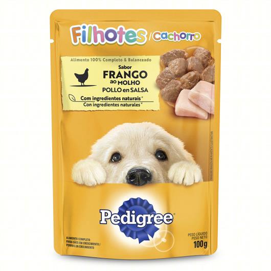 Alimento para Cães Filhotes Frango ao Molho Pedigree Sachê 100g - Imagem em destaque