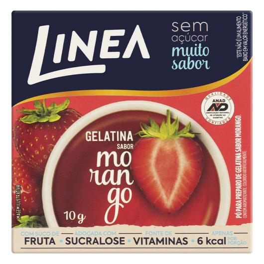 Gelatina Pó Morango Zero Açúcar Linea Caixa 10g - Imagem em destaque