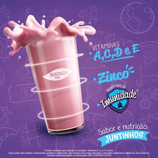 Pó Para Preparo De Bebida Sustagen Kids Morango Sachê 190g - Imagem em destaque