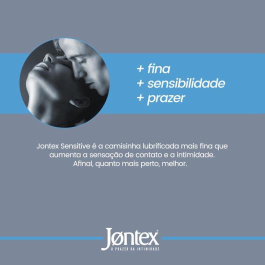 Preservativo Masculino Lubrificado Sensitive Jontex Pacote 3 Unidades - Imagem em destaque