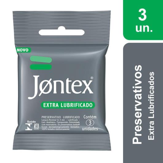 Preservativo Masculino Extra Lubrificado Comfort Plus Jontex Pacote 3 Unidades - Imagem em destaque