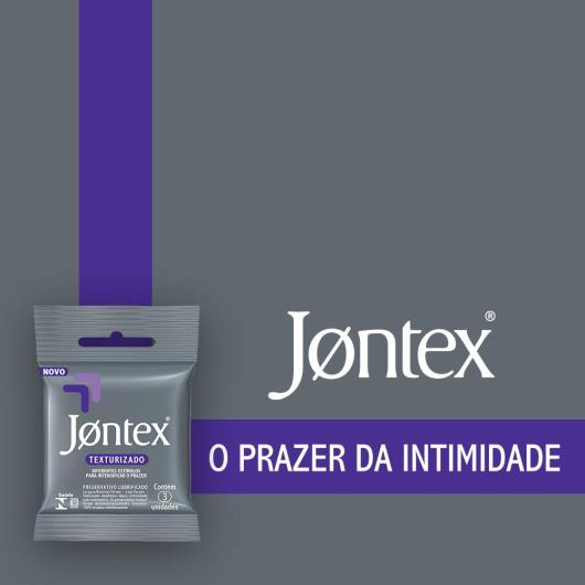 Preservativo Masculino Lubrificado Texturizado Jontex Pacote 3 Unidades - Imagem em destaque