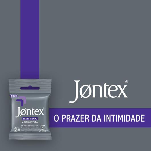 Preservativo Masculino Lubrificado Texturizado Jontex Pacote 3 Unidades - Imagem em destaque