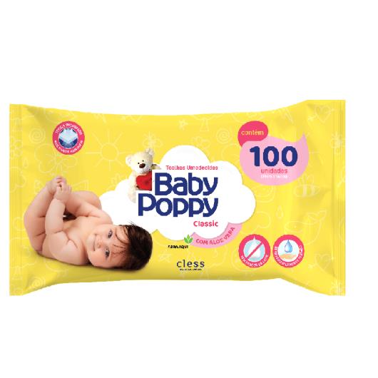 Toalha Umedecida Classic Baby Poppy 100 Unidades - Imagem em destaque