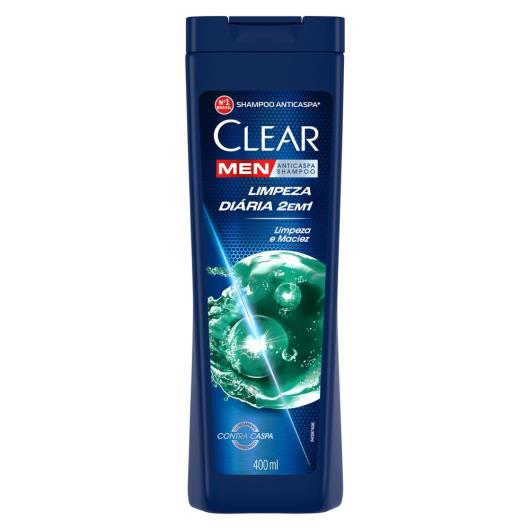 Shampoo Anticaspa Clear Men Limpeza Diária 2 em 1 400ml - Imagem em destaque