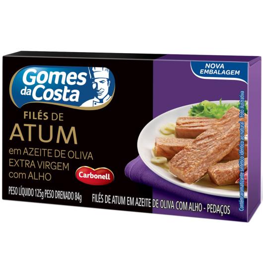 Filé Atum palito Gomes da Costa  azeite de oliva e alho 125g - Imagem em destaque