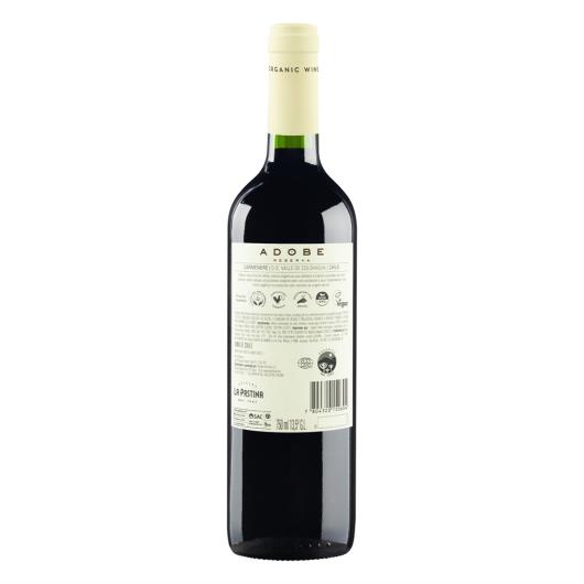 Vinho Chileno Orgânico Adobe Reserva carmenere tinto 750ml - Imagem em destaque