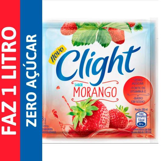 Bebida em Pó Clight Morango 8g - Imagem em destaque