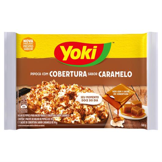 Pipoca para Micro-Ondas Cobertura Caramelo Yoki Pacote 160g - Imagem em destaque