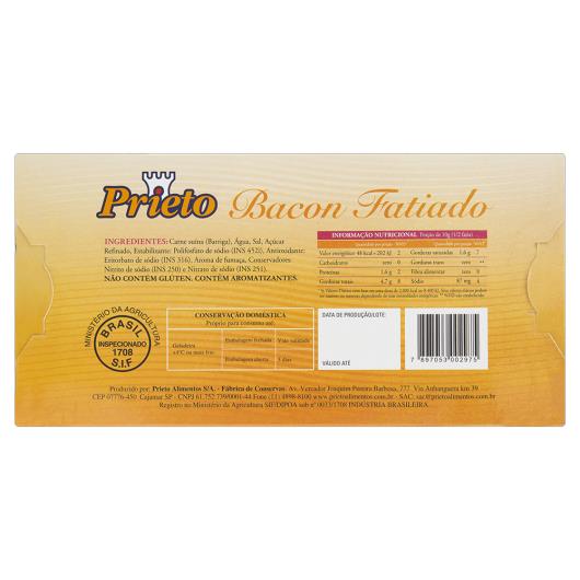 Bacon em Fatias Prieto 250g - Imagem em destaque