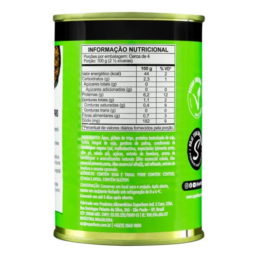 Carne Moída Vegetal Superbom Lata 400g - Imagem em destaque