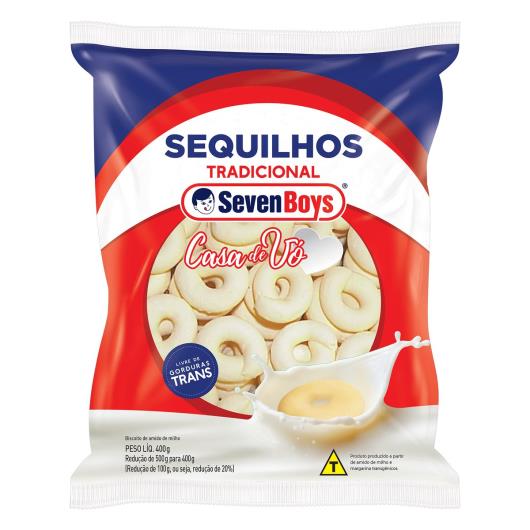 Biscoito Sequilho Tradicional Seven Boys Casa de Vó Pacote 400g - Imagem em destaque