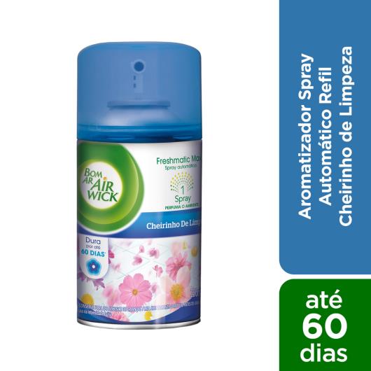 Bom Ar Air Wick Aromatizador Spray Automático Freshmatic Refil Cheirinho de Limpeza 250ml - Imagem em destaque